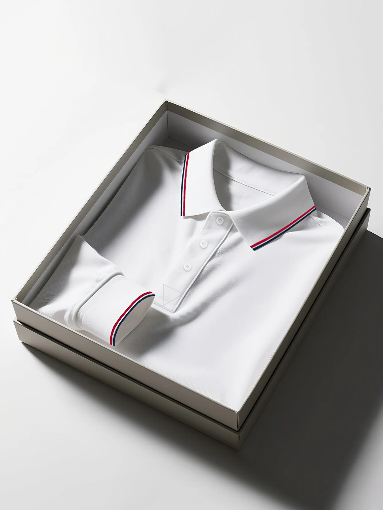 Single Piece, Suitable for All Seasons, Versatile, Fashionable, Comfortable Casual Men's Regular Version Long Sleeved Polo Shirt