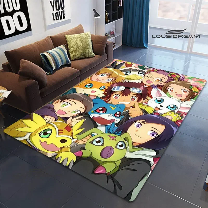 Digimon cartoon Printed carpet Non -slip carpet Yoga mat carpets for living room area rug Door pad anime rug birthday gift