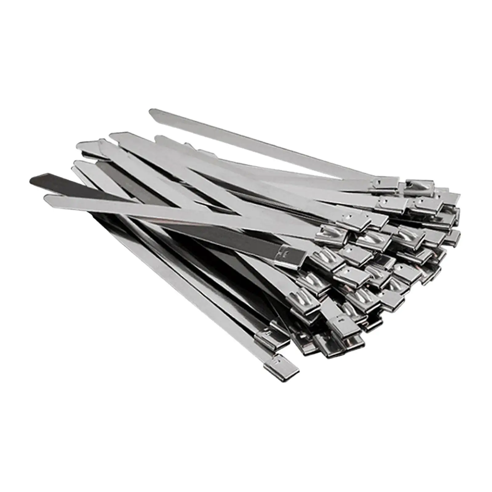 Self Locking Stainless Steel Zip Ties Heavy Duty Metal Cable Ties Multipurpose Fasteners for Chain Link Fence Outdoor Equipment