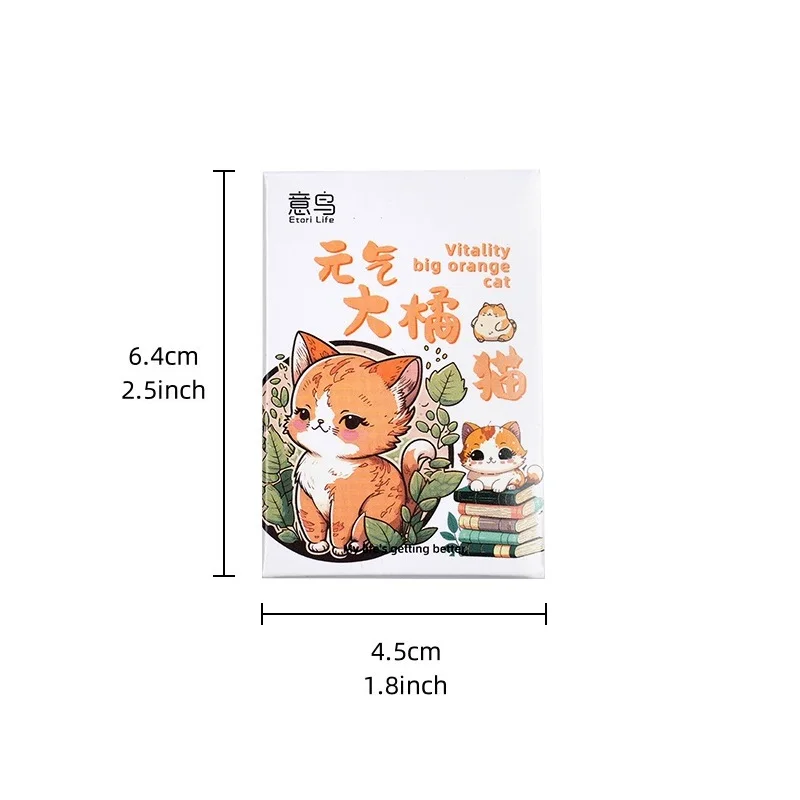 30pcs Vitality Big Orange Cat Stickers Set Cute Cartoon Mini Decoration Adhesive for Album Diary Kids Gift F7643