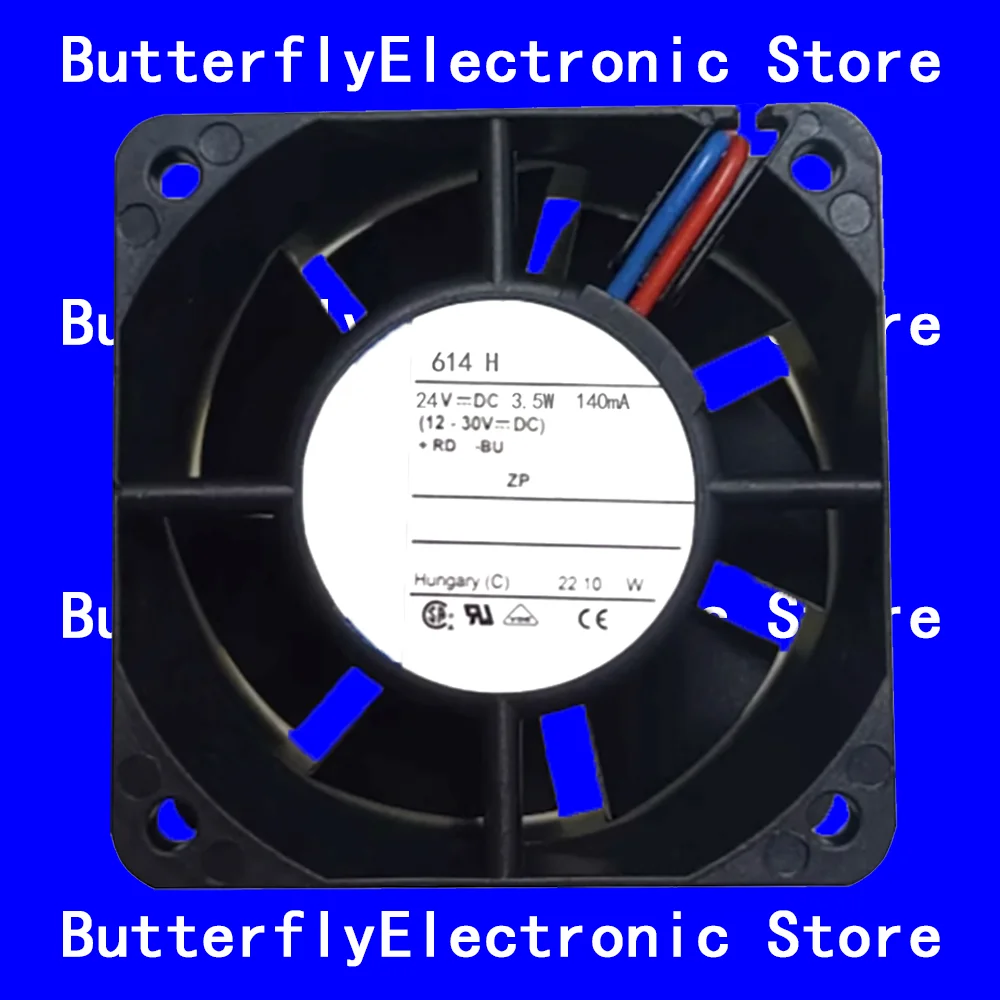 

NEW ORIGINAL 614H 614 H 24VDC 3.5W COOLING FAN 6025 6CM 60*60*25MM