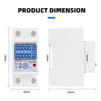 Din Rail Digital Single Phase Reset Zero Energy Meter kWh Voltage Current Power Consumption Meter Wattmeter 220V 110V AC