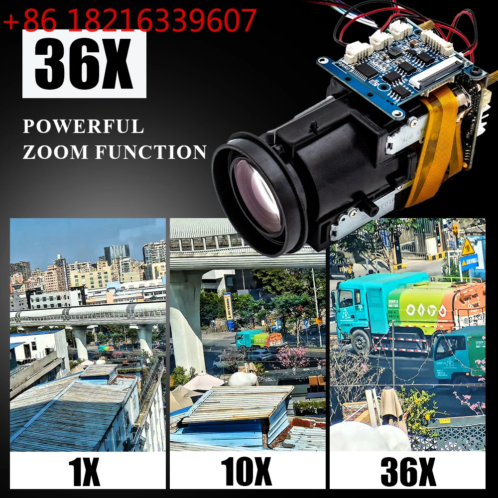 TAO 36X Motorized Zoom 4K POE Camera Module Auto Focus IP Camera Board IMX335/IMX415 Sensor RTMP RTSP Onvif Electric Varifocal L