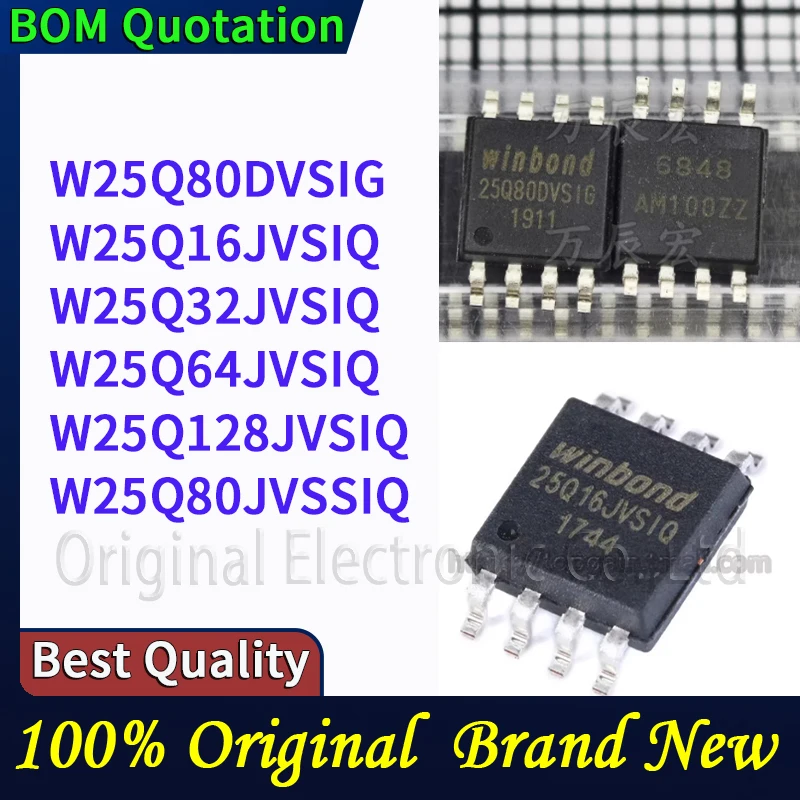 

W25Q80DVSIG W25Q16JVSIQ W25Q32JVSIQ W25Q64JVSIQ W25Q128JVSIQ W25Q80JVSSIQ В наличии Оригинальные высококачественные товары