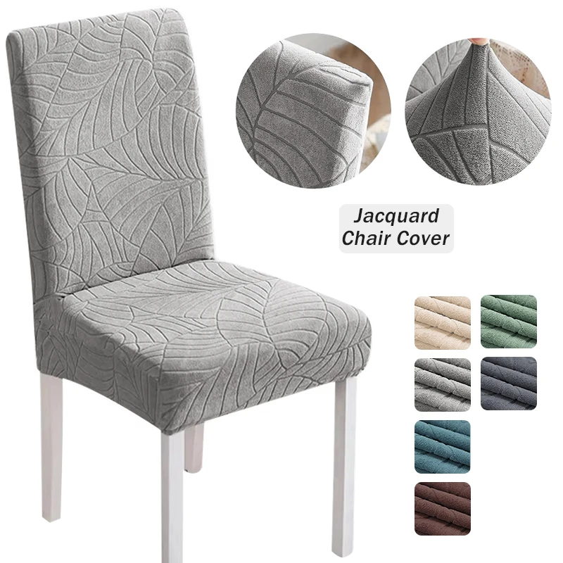 Jacquard Cover for Chair Slipcover Suitable Restaurant Dining Room Home Decor Universal Dustproof Elastic Soft Chair Seat Cover