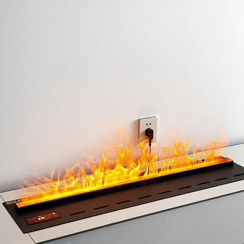 30 Inch Insert Electric Fogging Fireplace LED Light Flame Effect 3D Water Steam Decor Fireplace