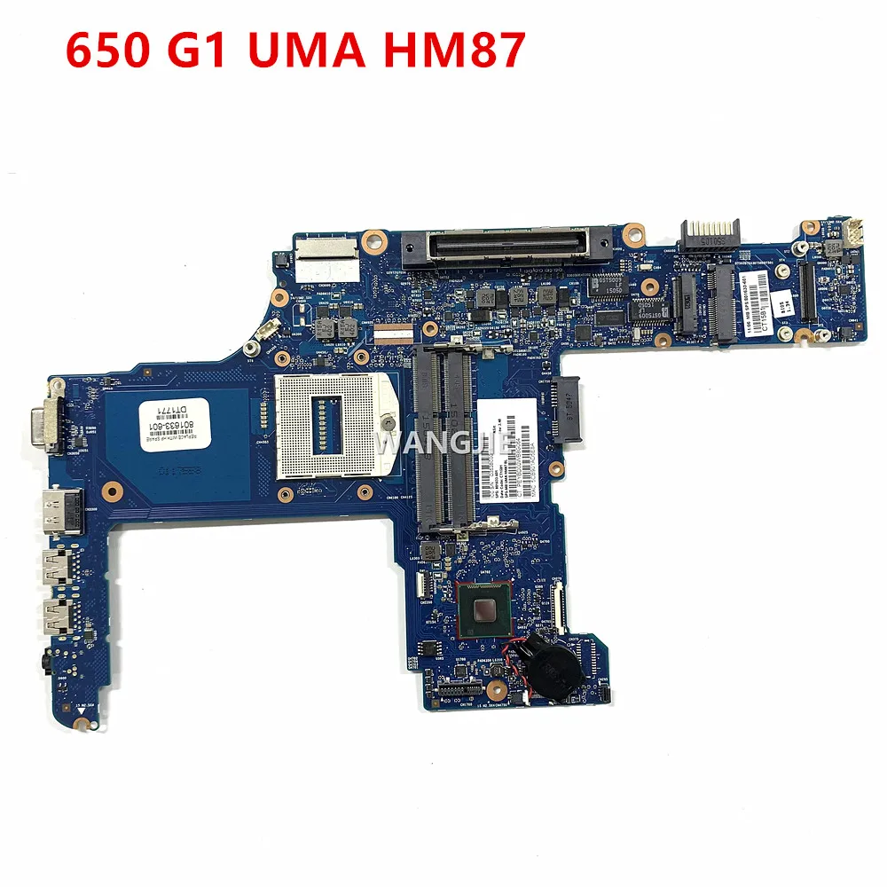 

801633-501 801633-001 801633-601 For HP 650 G1 NoteBook PC Laptop Motherboard 6050A2566301-MB-A04 UMA HM87 100% Working