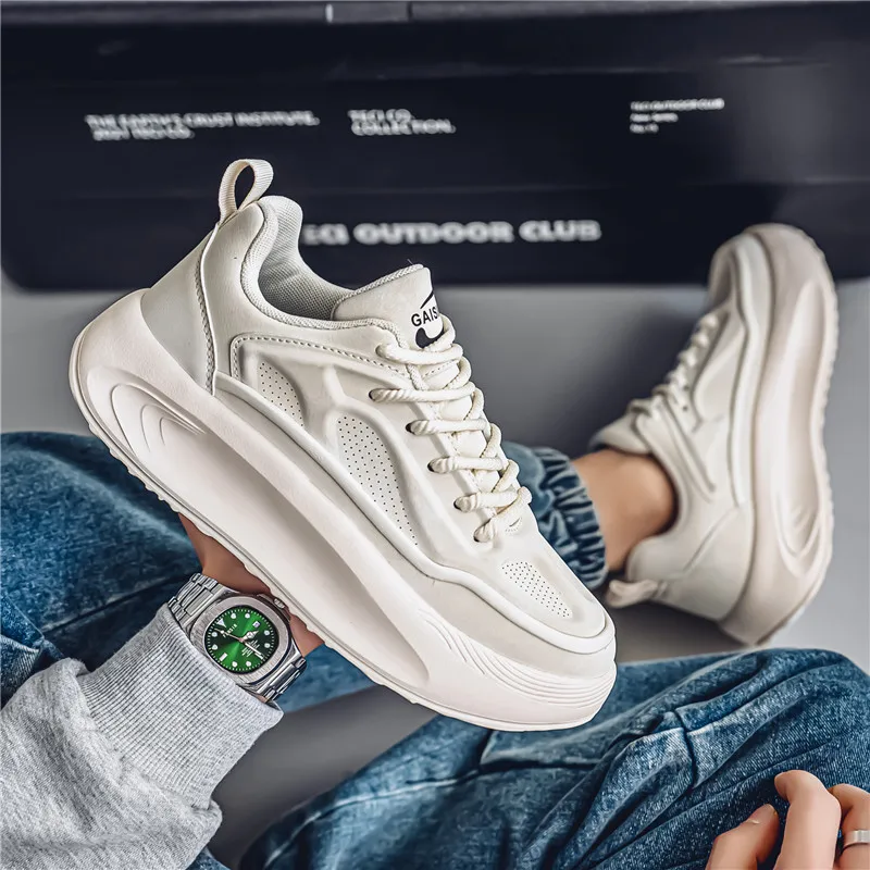 

Мужская обувь, новинка весны 2024, модная брендовая элитная спортивная обувь, дышащая легкая роскошная модная обувь для папы на толстой подошве