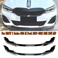 BMW 3 시리즈 G20 M 팩 2019-2022 320i 330i MP 자동차 앞 범퍼 립 바디 키트 스포일러 스플리터 범퍼 카나드 립 액세서리