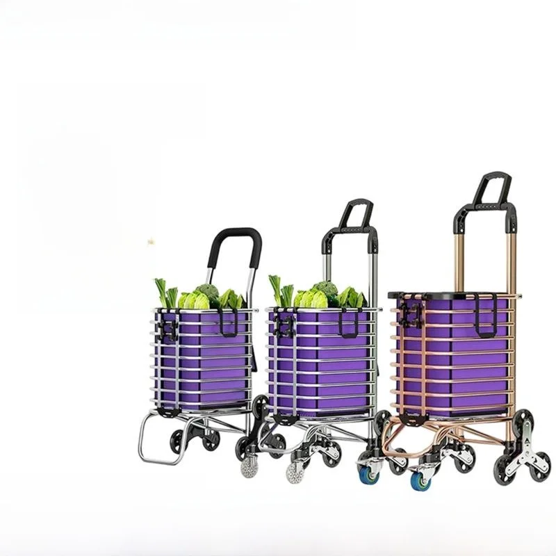 stainless-steel-hand-pulled-shopping-cart-lightweight-portable-for-elderly-vegetable-buying-multi-functional-home-use