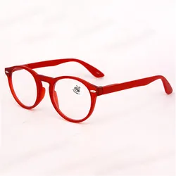 Óculos de leitura vintage para mulheres e homens, ultraleve, vermelho, estampa leopardo, molduras redondas para leitura, moda feminina, óculos claros
