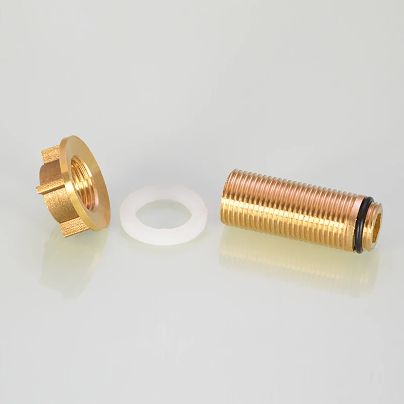 BSP Brass Flange Hex Lock Nut Female Thread Hexagonal Shank Cap Water Tank Joint Fastening Accessories 1I2in