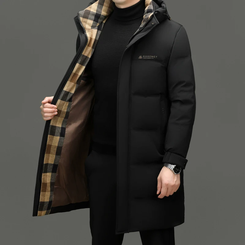 Long Down Jacket Man High Quality Duck Down Padding Designer Clothes Men Hooded Jackets Winter Jacket Casual Man Sack Male Coat