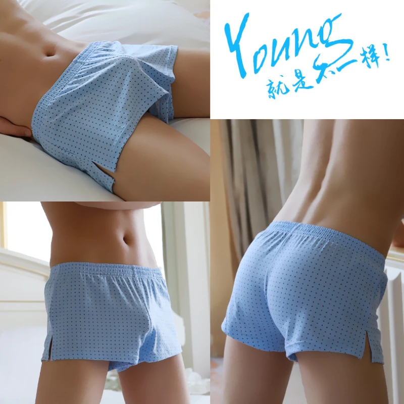 Mens Cotton Soft Underwear Boxer Summer Homwear Pajamas Sleepwear Men Loose Cozy Arrow Panties Male Comfortable Sleeping Shorts