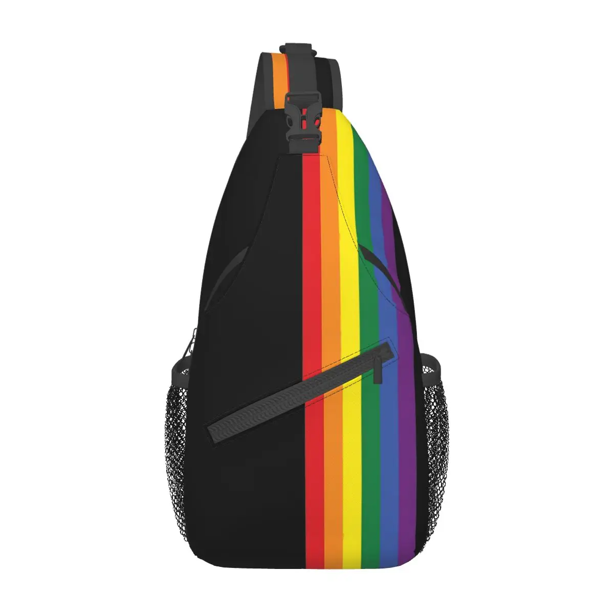 

Rainbow Pride LGBT Strip Small Sling Bag Chest Crossbody Shoulder Backpack Outdoor Sports Daypacks rainbow gay Men Women Bookbag