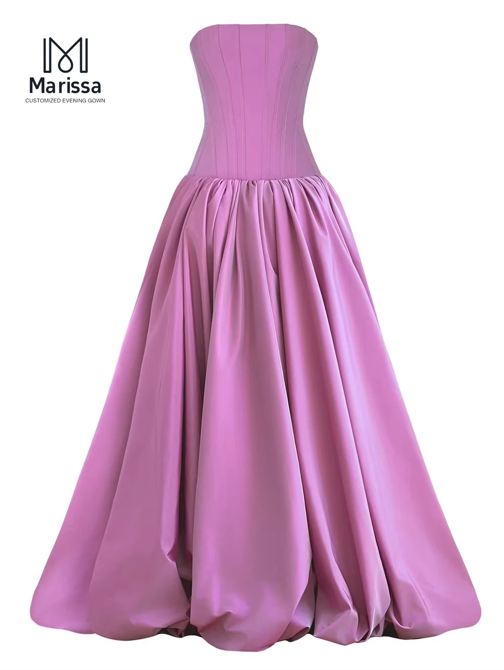 Marissa Elegant Prom Dresses Luxury Women's Elegant Party Dress A-line Satin Custom Made Off-shoulder Lotus Skirt Ball Gown 2025