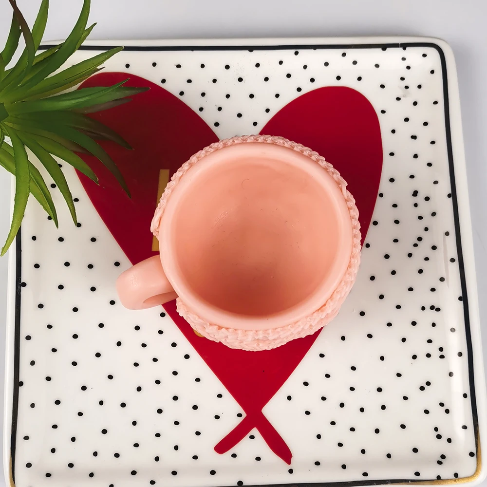 PRZY 3D Cup Mould Silicone Sweater Coffee Cup Soap Molds Fondant Soap Molds Handmade Mold Clay Resin Candle Mould