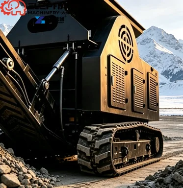 Diesel Powered Track Mounted Jaw Crusher High Performance For Granite Basalt Limestone Mining Project