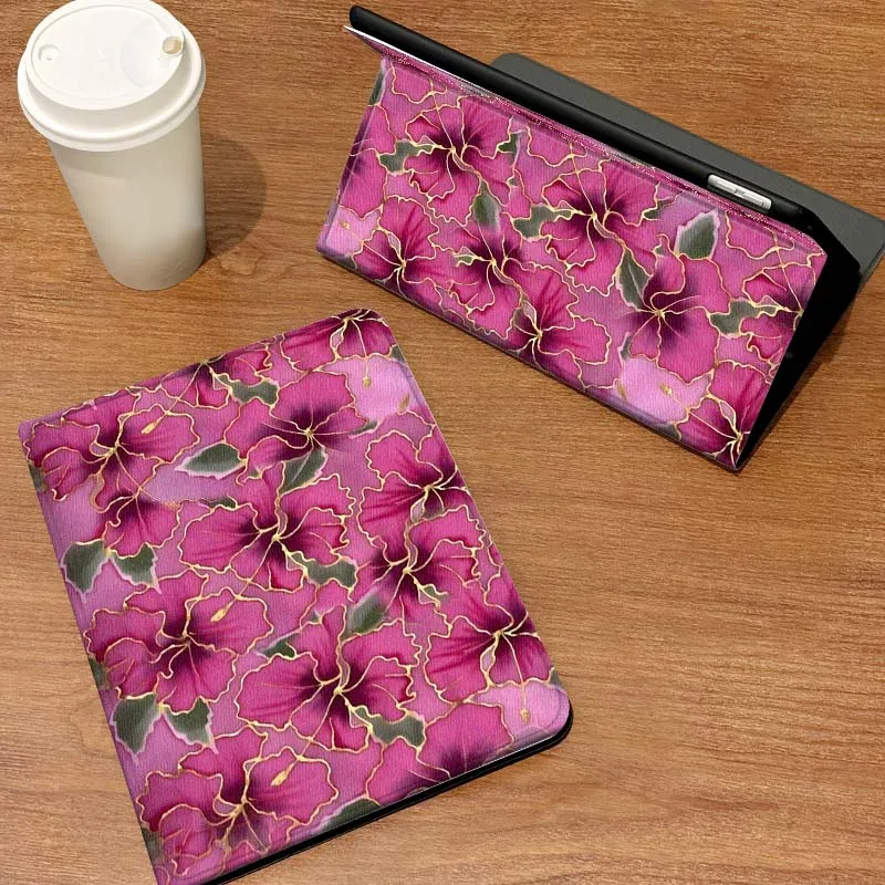 

Pink Hibiscus Flower Pattern For Samsung Galaxy Tab A7 A A9 A11 S6 A11 A8 S11 Lite Plus 10.4 10.5 Inch Tablet Case