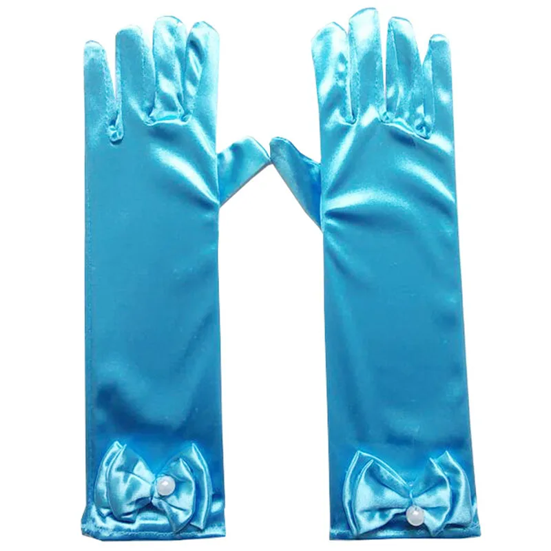 Gants Enfant Déguisement Mariage Gants Long Satin Fille Gant de Performance Scène Danse Jazz Gloves Accessoires Robe Costumes Cérémonie Soirée Opéra Fête Halloween Journée de l'enfance, Rouge, Taille