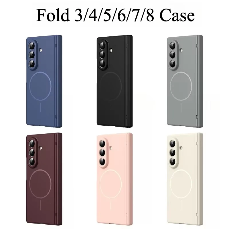 Full Protection For Magsafe Case Hinge Protector For Samsung Galaxy Z Fold 8 Ultra 7 6 5 4 3 Hard Magnet Cover With Front Glass