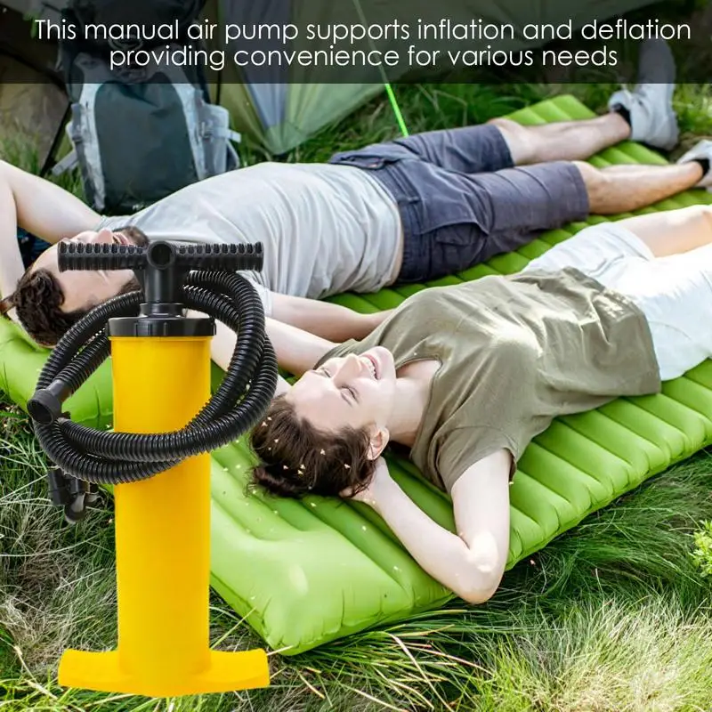 Inflatable Bed Pumps High-Pressure Manual Air Pump 4L Reusable Yellow Air Pump Wear-Resistant Hand Pump For Air Cushion Sofas