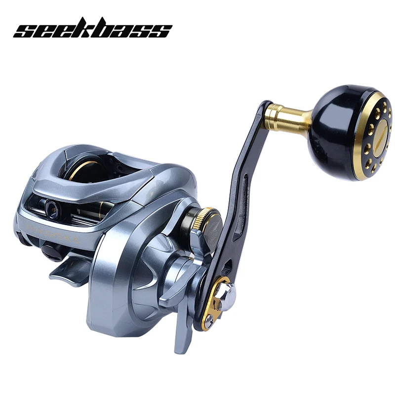 

Seekbass Baitcasting Reel Magnetic Brake Reel 8.5KG/18LB Drag Power 8+1 BB 6.5:1 Drag Clicker Single Power Handle Fishing Reel