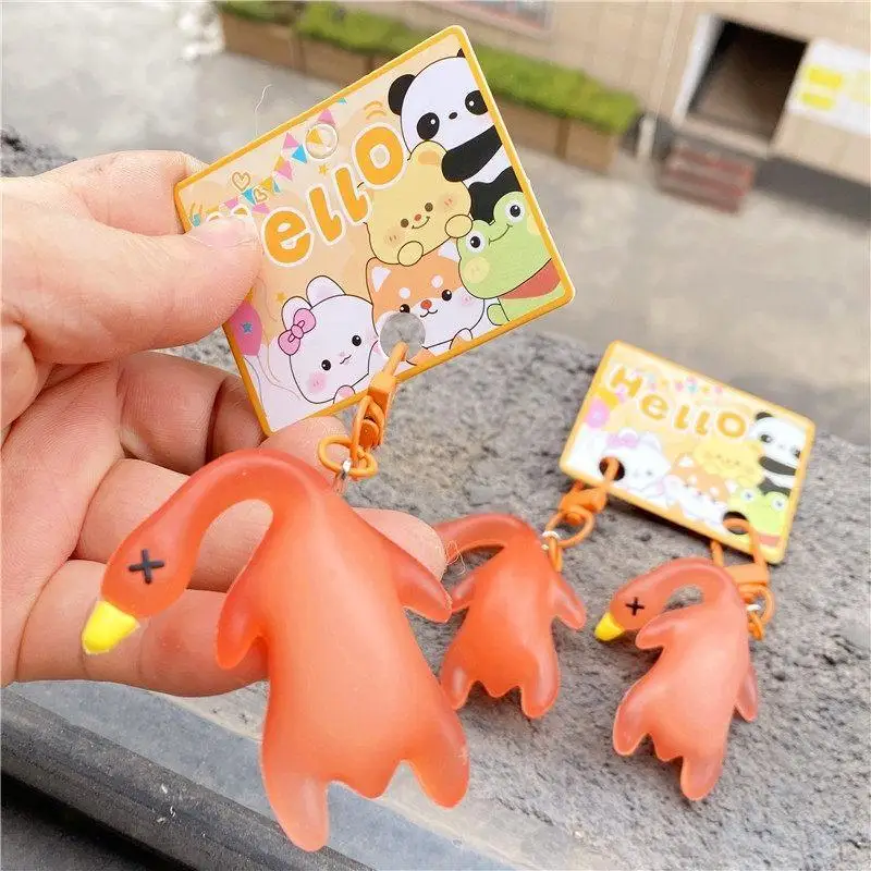 1 Stück Farbwechsel-Enten-Schlüsselanhänger, Lustige Anhänger, UV-fotochromatisch, Niedlicher Cartoon-Taschen- und Autoschlüsselanhänger – Detail 20