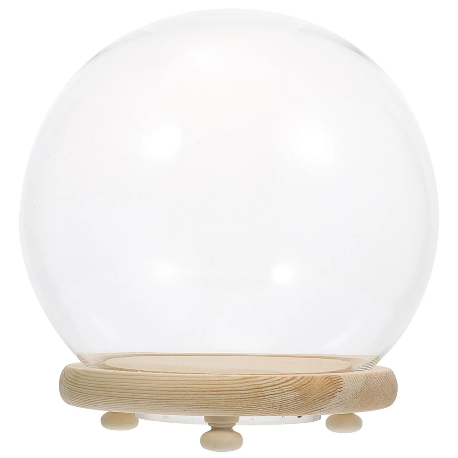 Preserved Flower Glass Dome Display Cover Clear Glass Decorative Home Shop Coffee Party Banquet Tabletop Ornament