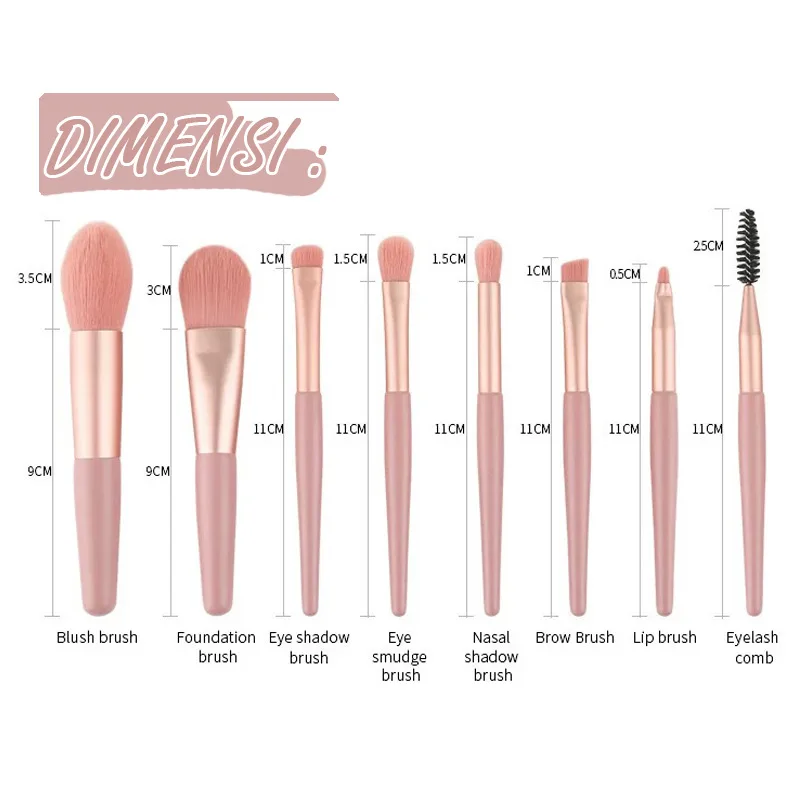 8Pcs Soft Fluffy Makeup Brushes Set For Cosmetics Foundation Brush Powder Eyeshadow Makeup Brush Beauty Tools Free Shiopping