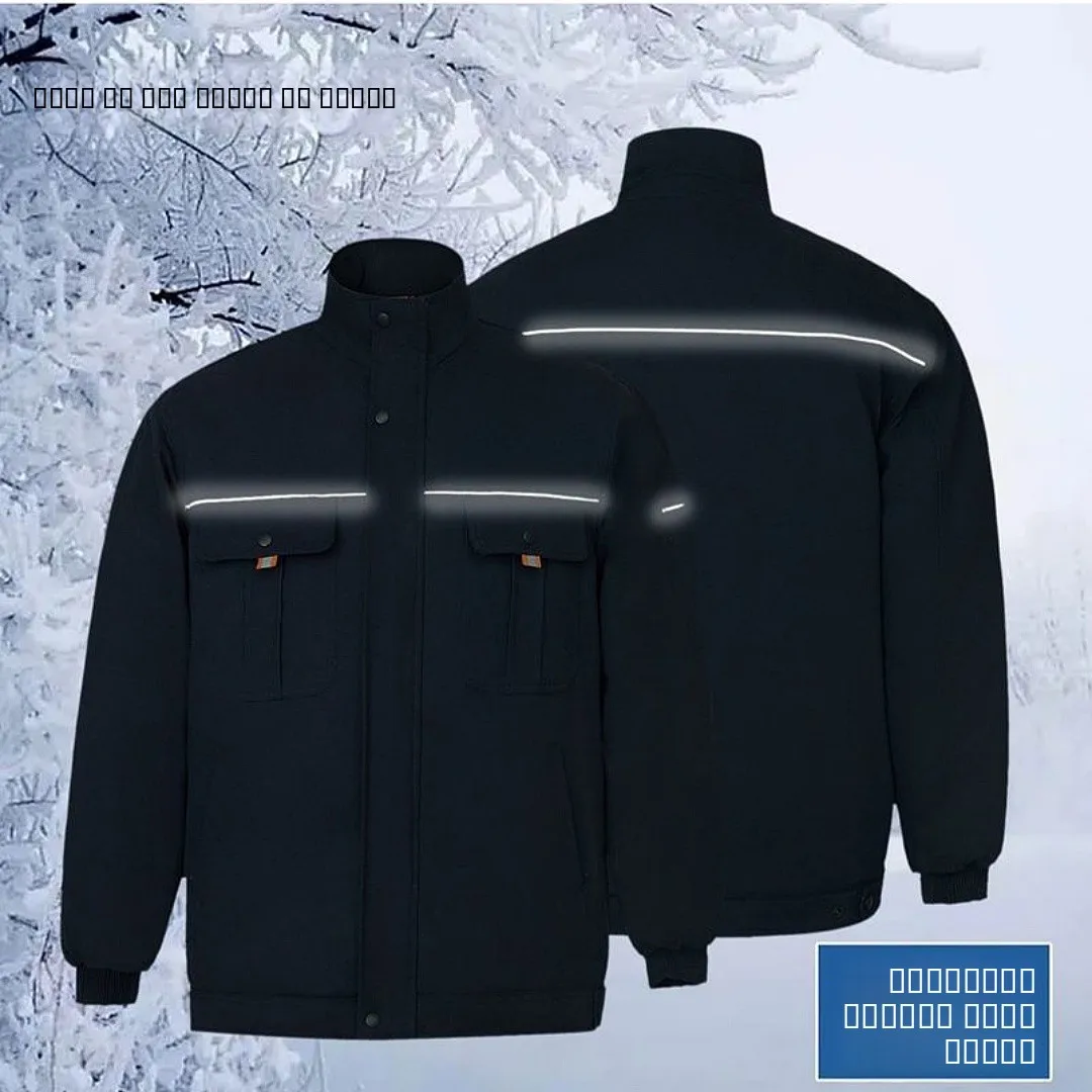 Jaket Katun Murni Thiened Berlapis Kapas untuk Musim Dingin, Mantel Katun Isolasi Hangat dengan Kerah Tegak atau Lengan Panjang, Pakaian Luar Pria
