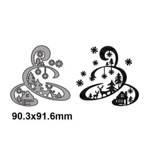 Snowflake Deer Metal Cutting Dies Stencils For DIY Scrapbooking Decorative Embossing Handcraft Template