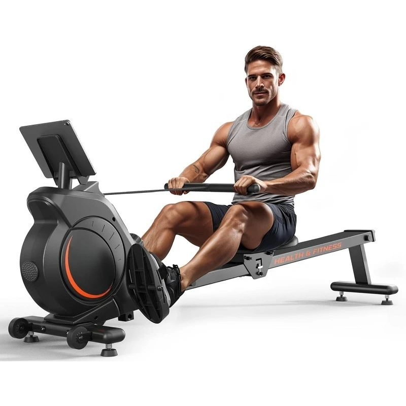 

Magnetic/Water Rowing Machine 350 LB Weight Capacity - Foldable Rower for Home Use with Bluetooth, App Supported