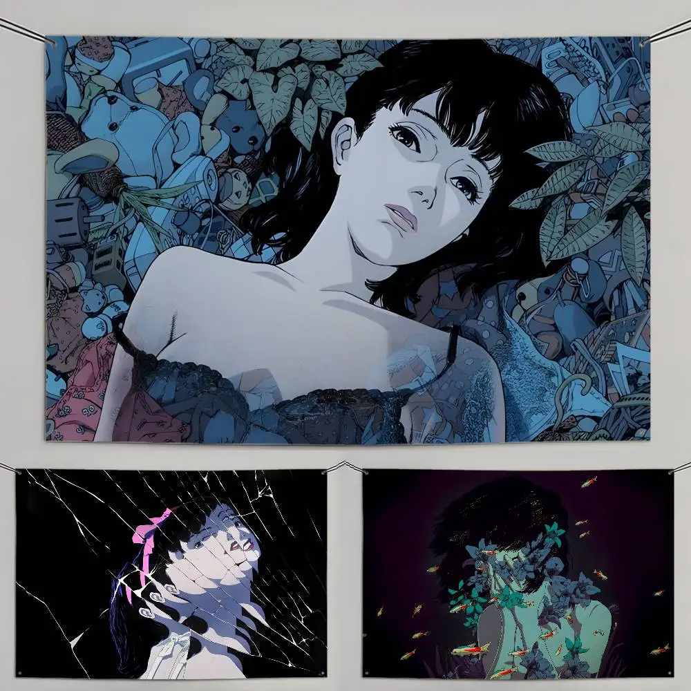 Japan Anime Perfekte blaue hängende böhmische Flagge, individuelle Flaggen, Wandbehang, Wandteppich, dekorative Flagge im Freien, Hintergrunddecke