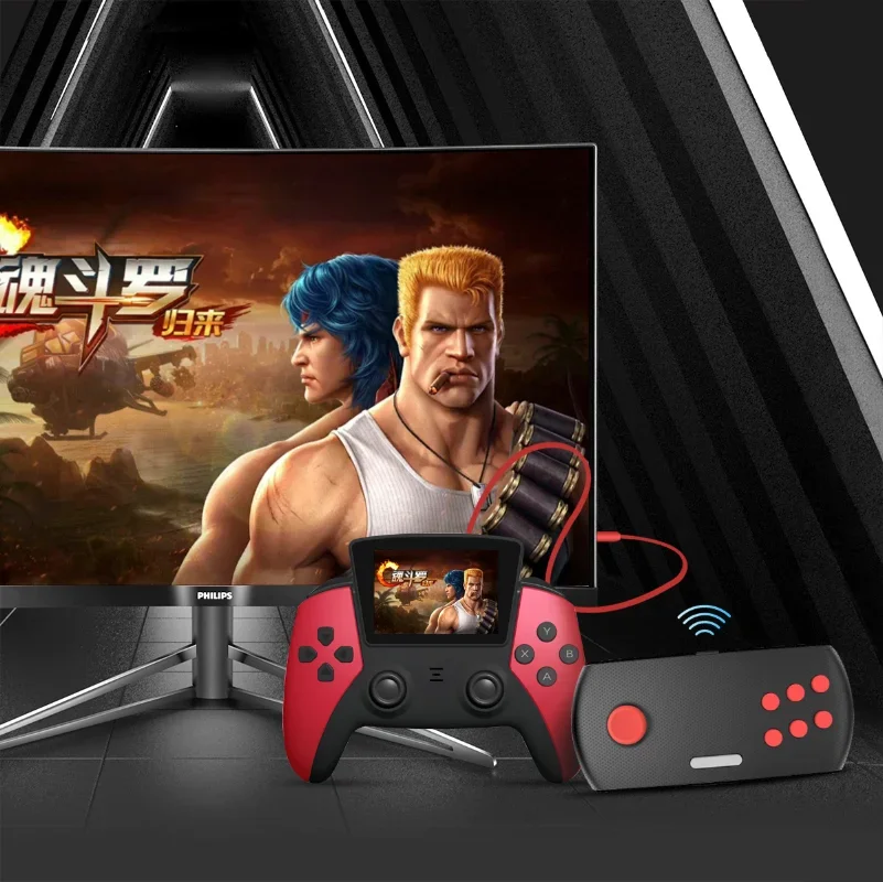 

D6 2.8 Inch Screen Wireless Integrated Gamepad Controller Game Console Double Joystick Support TV Output 10+ Emulator 1000+ Game