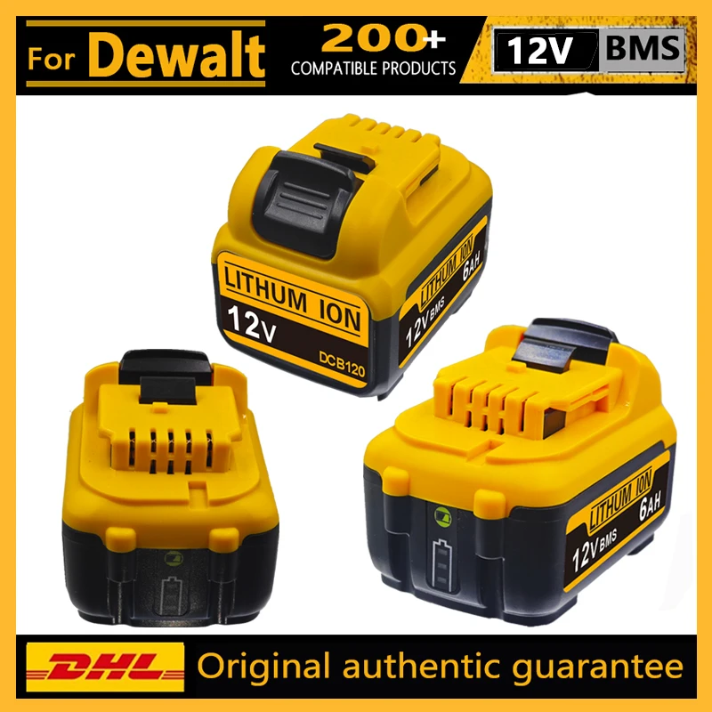 For Dewalt 12V Battery3Ah 6Ah DCB120 DCB123 DCB127 DCB121 DCD710S2 DCF610S2 DCF805 DCF815 DCF813S2 DCS310B Replacement Battery