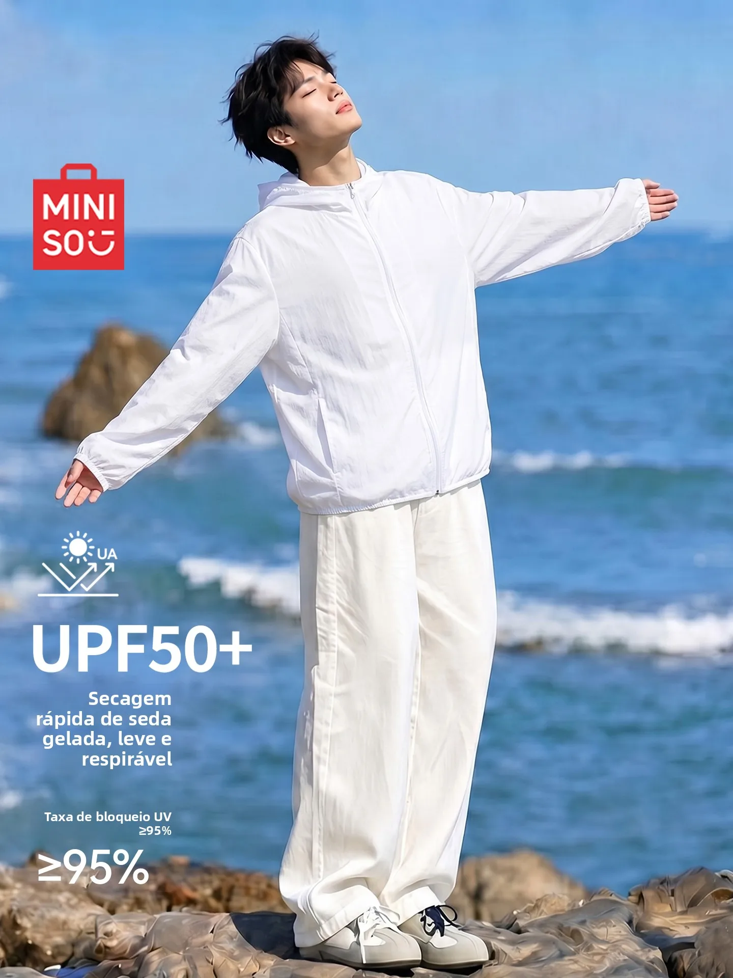 メンズ夏用軽量通気性アイスシルク日焼け止めコート釣り用フード付きジャケット薄型モデルナイロン生地標準サイズ