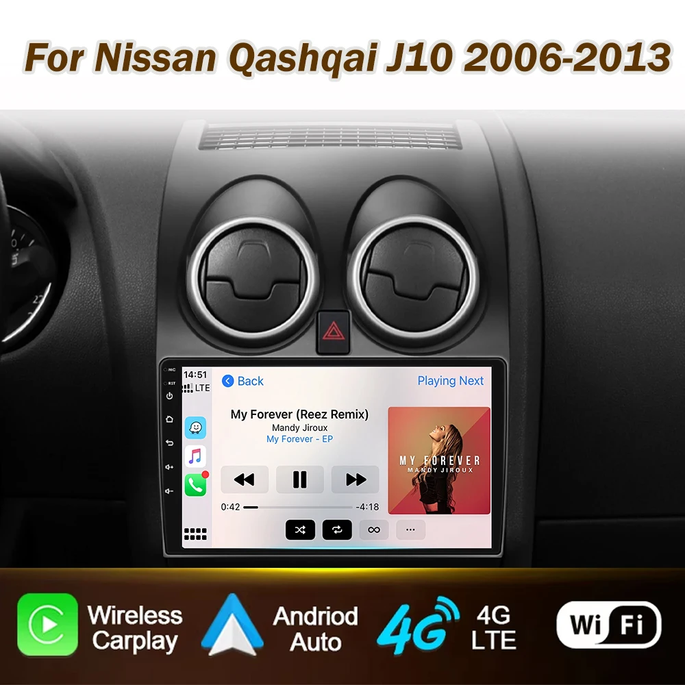 

Car Radio Autoradio for Nissan Qashqai J10 2006-2013 Wireless CarPlay Android Auto Stereo Multimedia Player Intelligent Screen