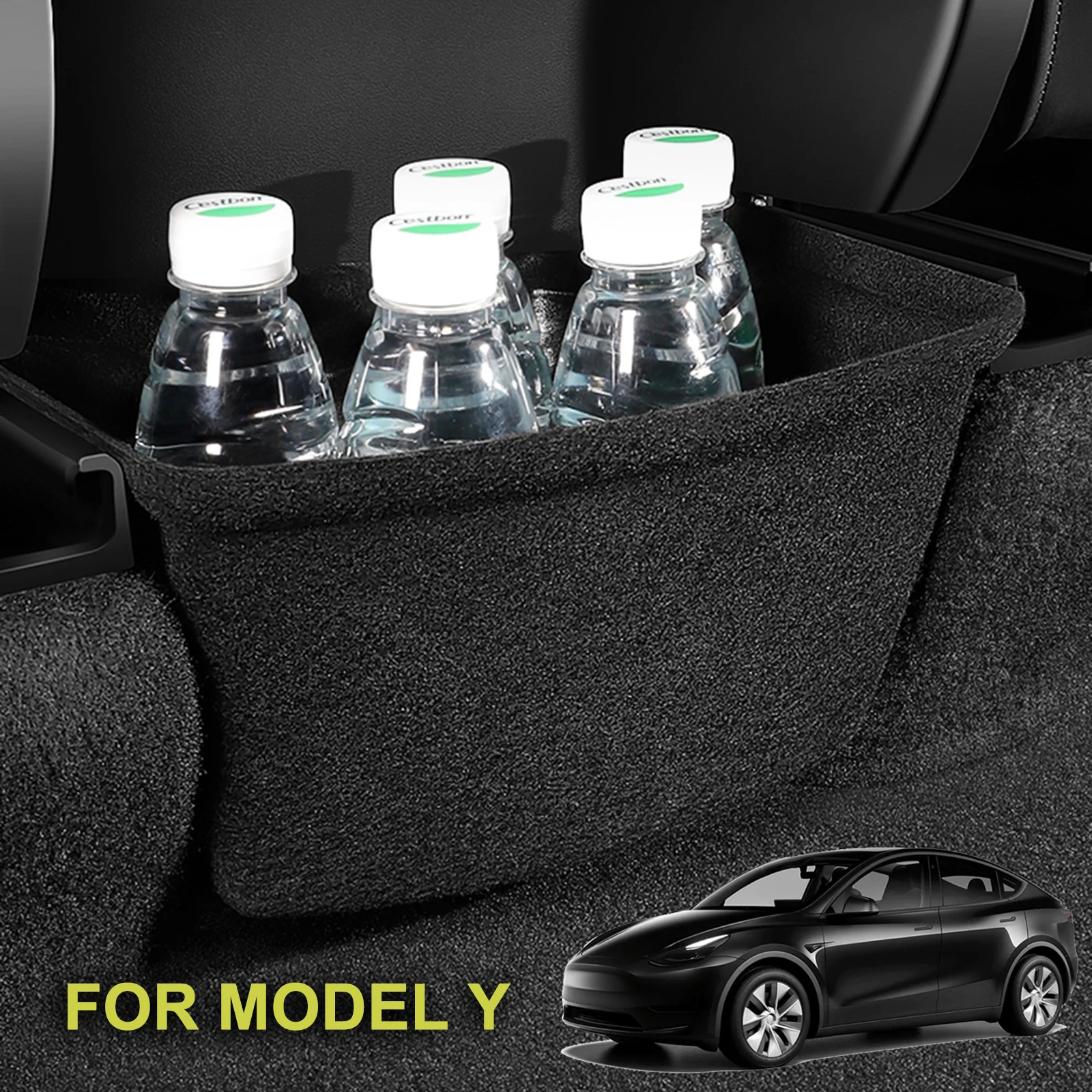 Rear Center Console Storage Tray Organizer Bin Box Can Backseat Container Car Accessories For Tesla Model Y 2020 2021 2022 2023