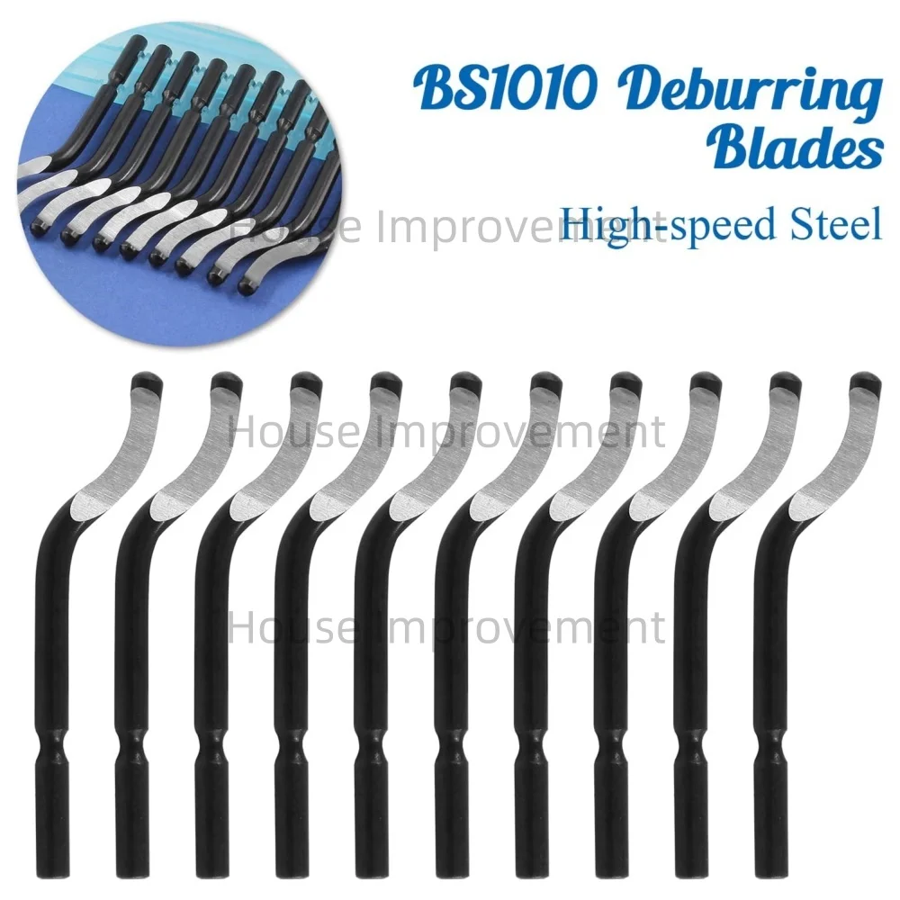 Deburring Tool Set NO2000 with 11 High Speed Steel Swivel Blades 360 Degree Rotary Head for Metal Aluminum Plastic PVC Pipes