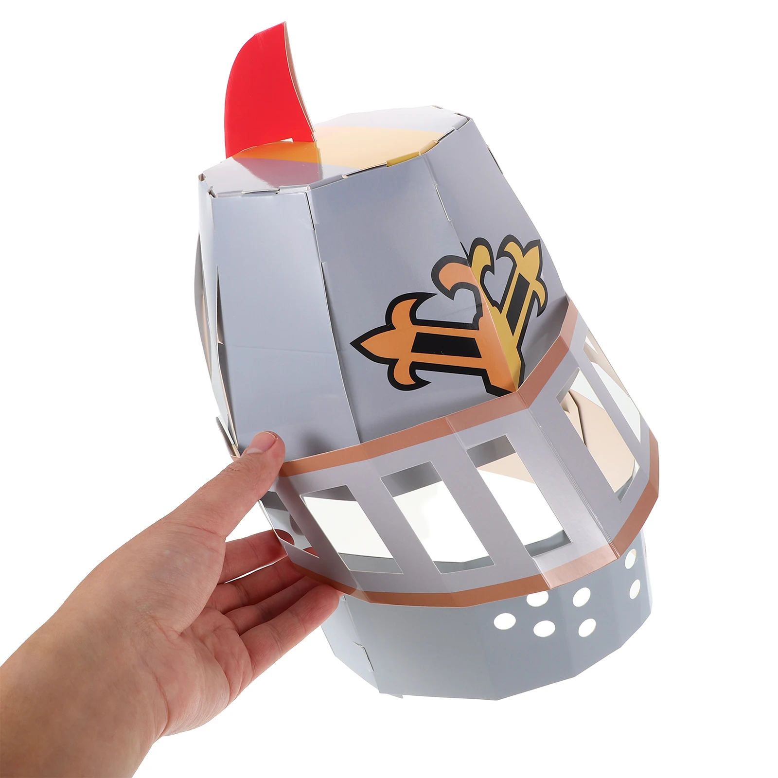 Caballero de papel creativo DIY para niños, máscara de utilería para fiesta Medieval, proyecto artesanal, materiales seguros, máscaras de caballero de diseño divertido