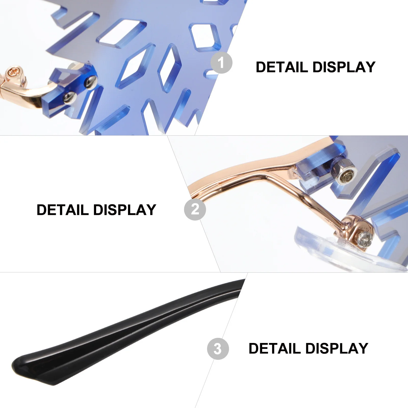 

1Pcs Gold Frame Sunglasses Snowflakes Design Funny Party Glasses Cosplay Festival Photo Prop Lightweight Comfortable