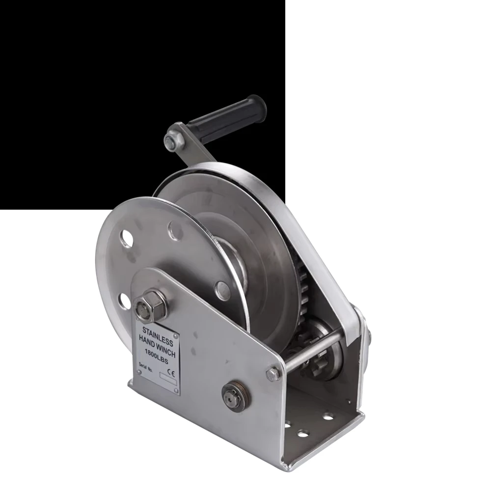 Top Quality 1800LBS Self Braking Hand Winch Stainless Steel 304 Marine Winch for Sea Boat Anchor Winch