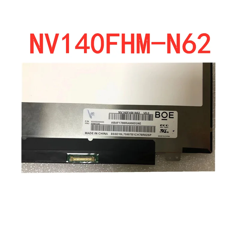 14.0 inch IPS Laptop LCD Screen NV140FHM-N62 Fit N140HCE-EN1   72% NTSC LED Display Panel Replacement FHD1920x1080 30pin