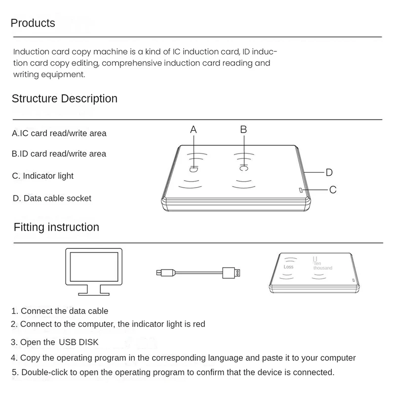 JAKCOM CD2 RFID Card Replicator ICID Card Replicator Plastic Replicator For R4 Smart Ring Copy IC And ID Cards