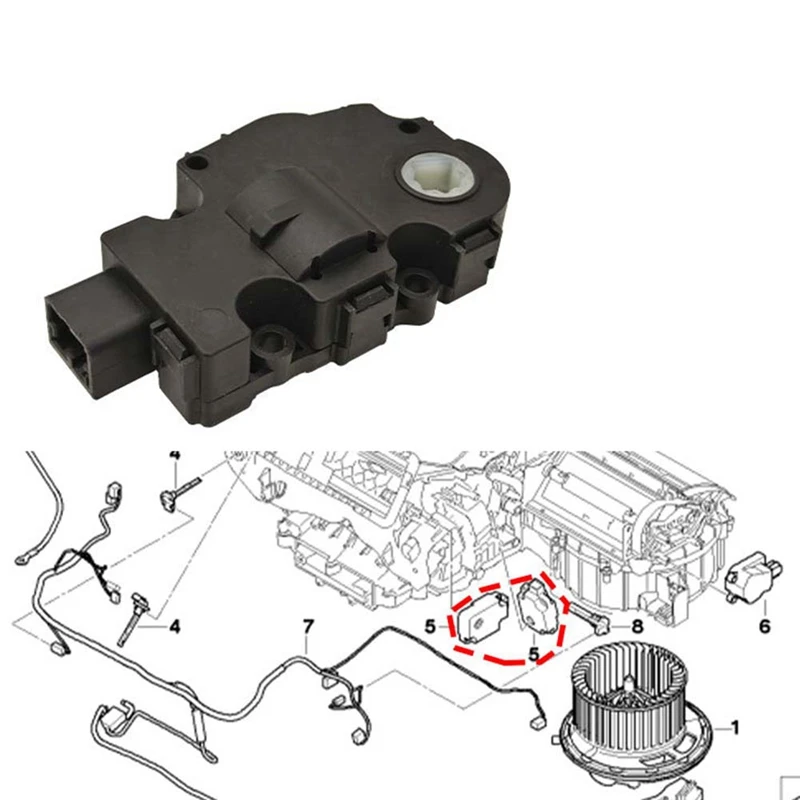 Actuador de puerta de aire HVAC para coche, servomotor A/C, evaporador 64119321034   Para BMW Serie 1 3 4 E87 E90 F20 F30 F32 F33