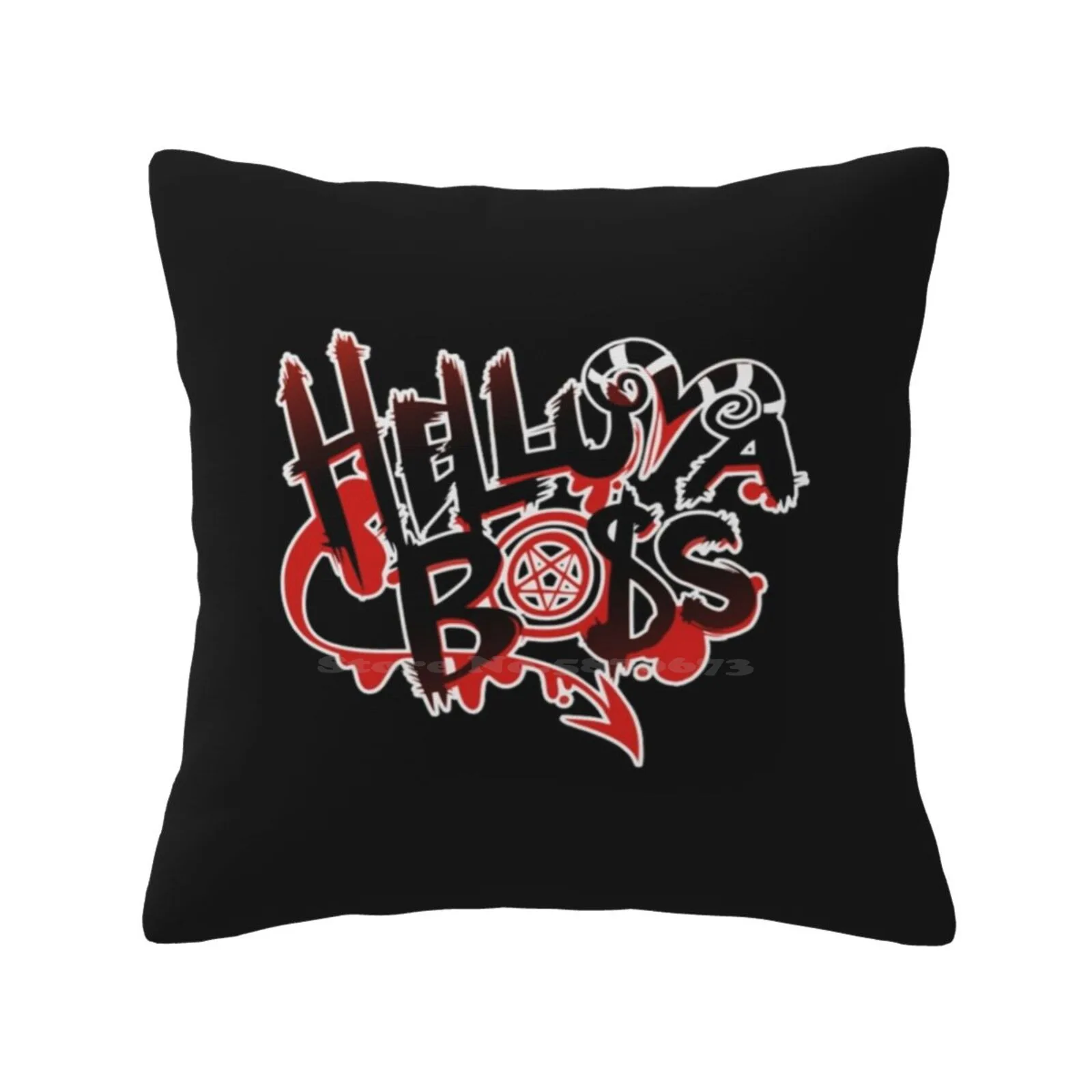 Blitzo Funny Cute Decor Square Pillowcase Helluva Boss Vivziepop Imp Millie Moxxie Blitzo Demon Cartoon