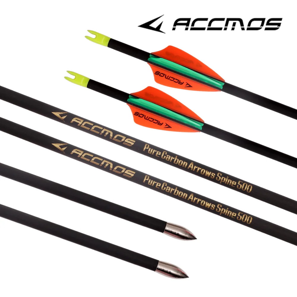 Special Offer ID4.2mm Pure Carbon Arrow Spine250/300/400/500/600/700/800/900/1000 With 90gn Arrowhead Archery Shooting Accessory