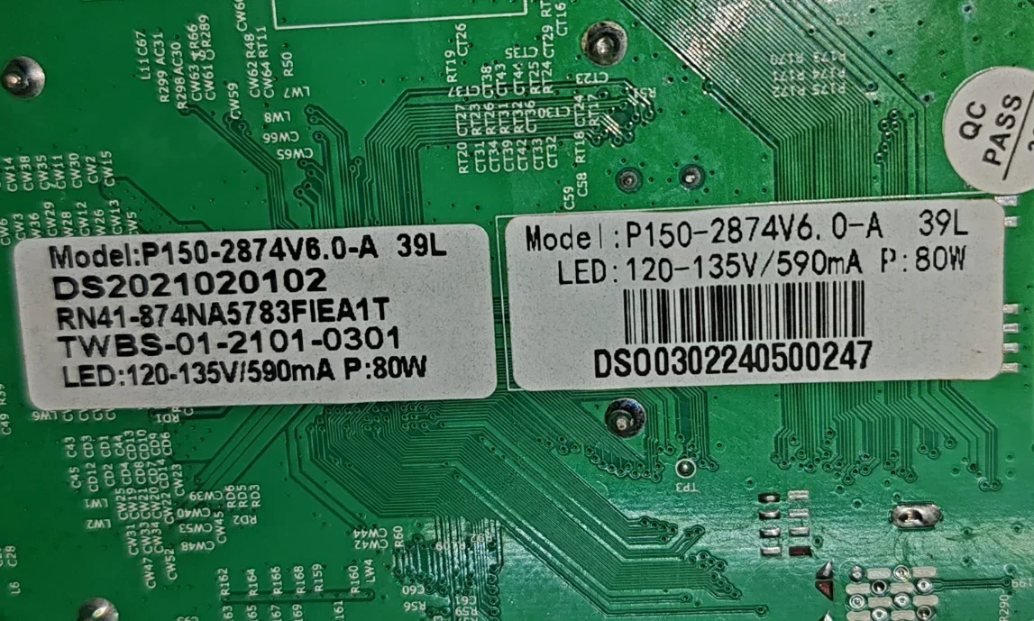 P150-2874V6.0  4K WiFi network TV motherboard 4 core 1.5G+8G    working good  Check the three specifications clearly