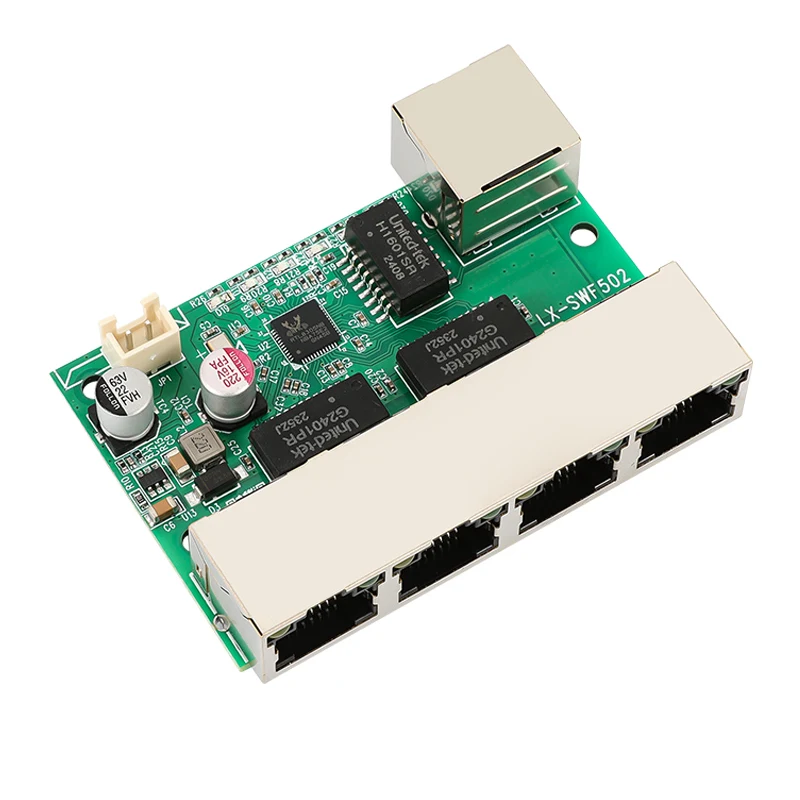 

5-port Switch Network Module Ethernet Customized Motherboard PCBA System Engineering Industrial Data Transmission